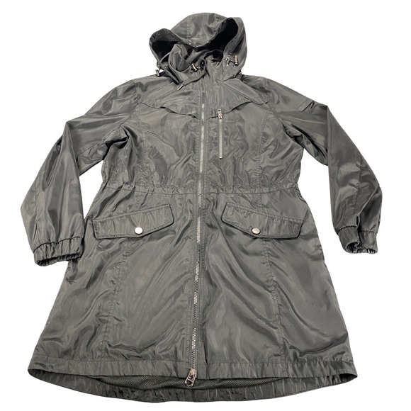 Lucky Brand Jackets & Blazers - Lucky Brand Womens Black Premium Performance Hooded Jacket Anorak Size M